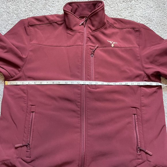 Wrangler 20X Red Softshell Long Live Cowboys Full Zip Jacket Mens 2XLT - Picture 6 of 8